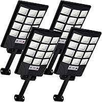 Vista 1 de Solar Lights Outdoor for Outside, IP66 Waterproof Solar Street Lights Outdoor with Motion Sensor & Dusk to Dawn, 6500K Security Flood Light for Yard