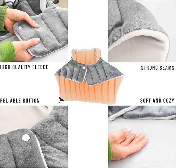 Heating Pad for Neck, Shoulders and Back Pain Relief 12 Volt Weighted Car Electric Heated Blanket 45min Auto Shut Off, Fathers Day Gift for Father Men Women