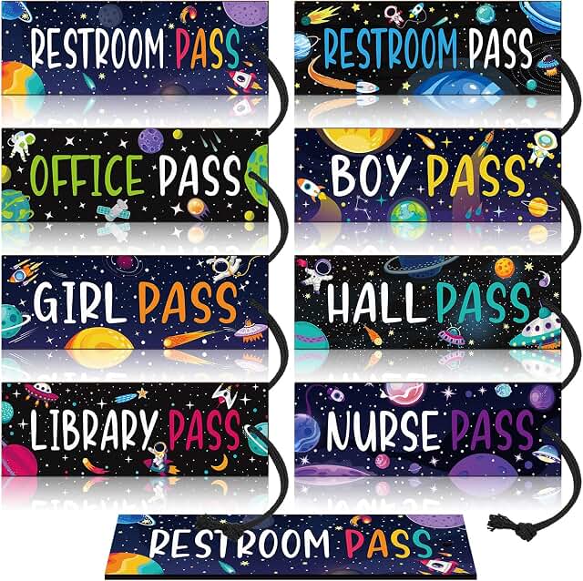 8 Pcs Outer Space Magnetic Hall Passes