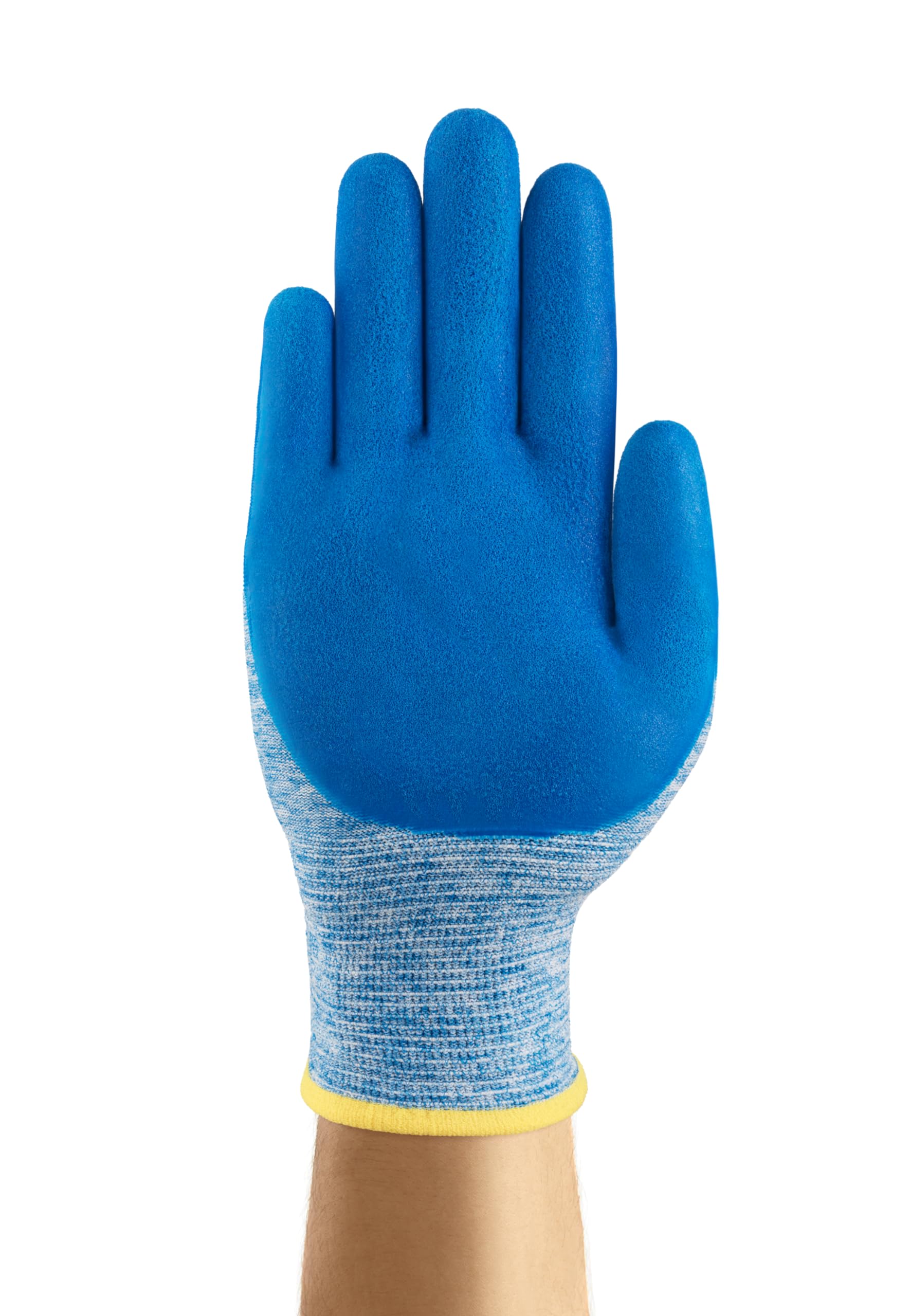 Ansell HyFlex 11-920 Guantes de Trabajo, Agarre de Alto Rendimiento y Repelencia al Aceite, Excelente Destreza y Sensibilidad, Protección Mecánica, Azul, Talla 2XL (12 Pares)