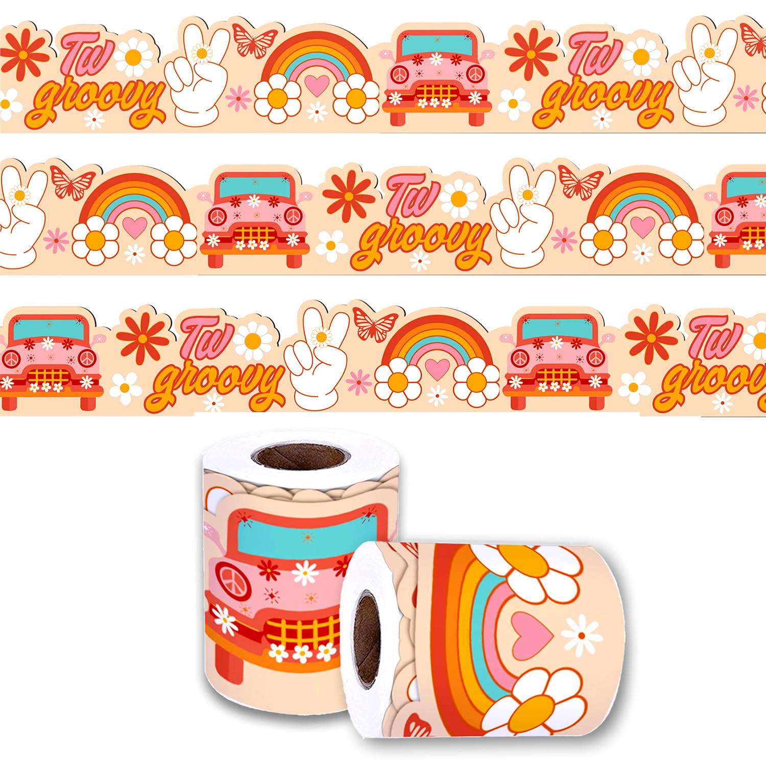 Buy Boho Bulletin Board Borders, 68ft Groovy Bulletin Board Border ...