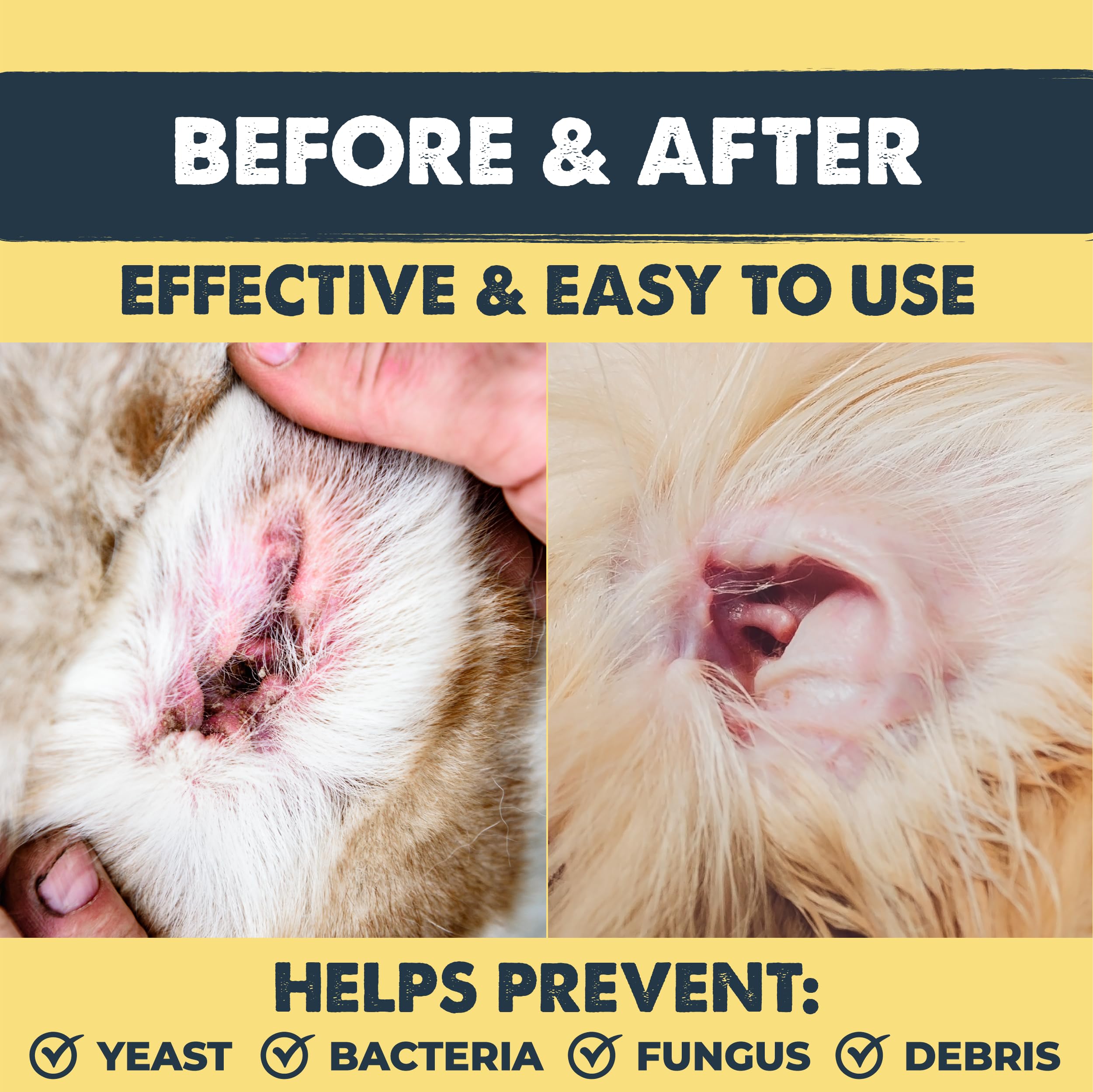 Mighty Paw Waggables Dog Ear Wash - 4 oz (Made in USA) | Cleaner Solution. Wash Cleaner Aloe Vera Pet Drops. Liquid Cleaner for Dogs. for Itchy, Yeast & Healthy Ear Canals - image 5