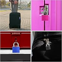Vista 7 de 10 Pcs Suitcase Locks with Keys, Small Padlock with Key, Luggage Padlocks, Mini Keyed Padlock for Travel Bags, School Gym Locker, Toolbox - 23mm