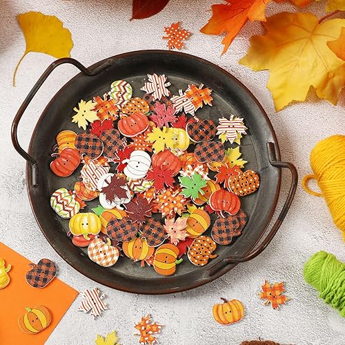 Miniatura 25 de JUNEBRUSHS 260 botones de madera de copo de nieve de Navidad, botones de costura de madera para manualidades, invierno, fiesta de Navidad, Azul