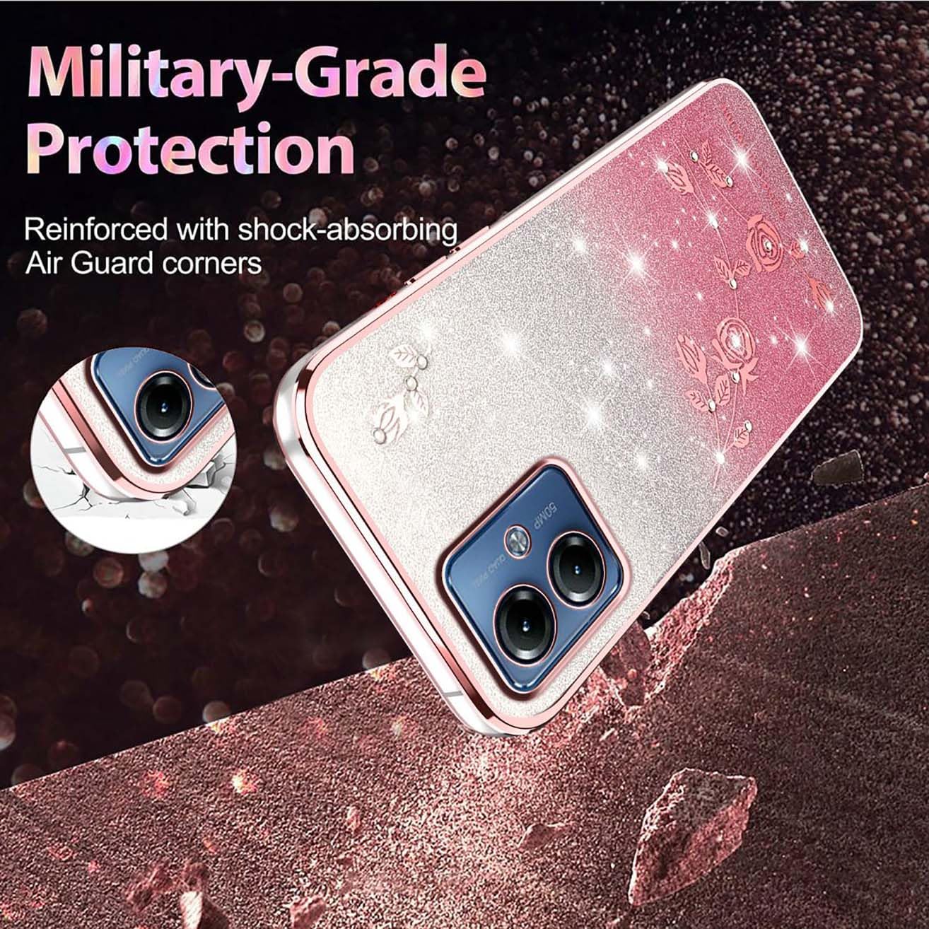 YUEQIAN Coque Pour Motorola Moto G14 4G, Ultra Fine Et Transparente à