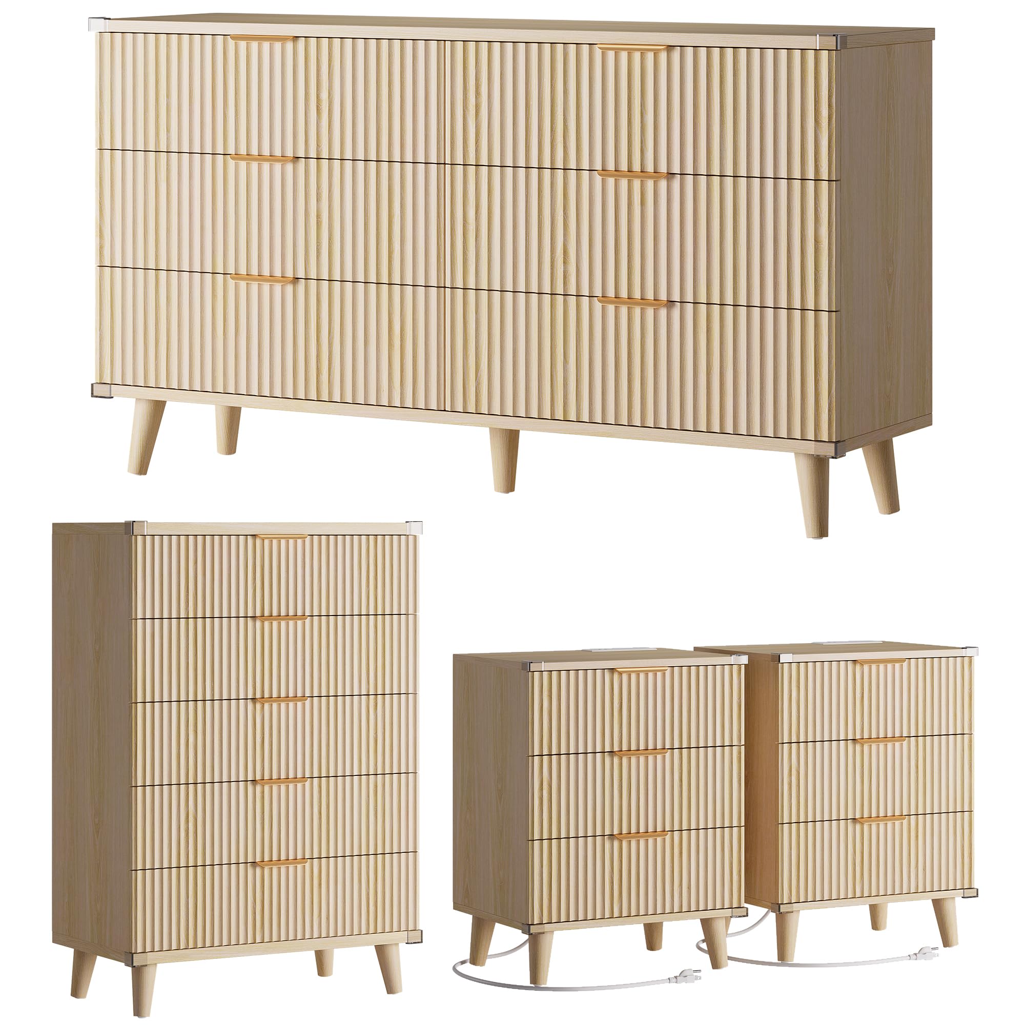 Lulive 4-Piece Fluted Set