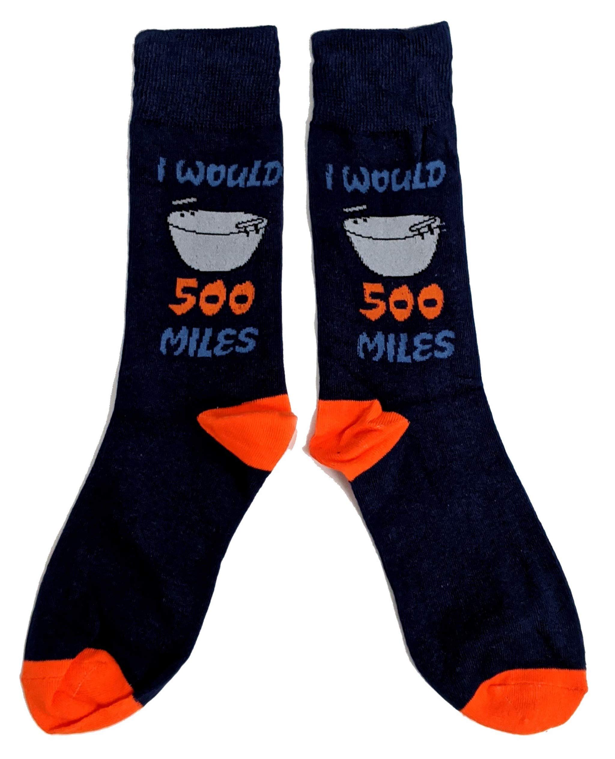 Mens I Would Wok (Walk) 500 Miles Pun Blue Socks 6-11 UK / 39-45 Euro / 7-12 USA