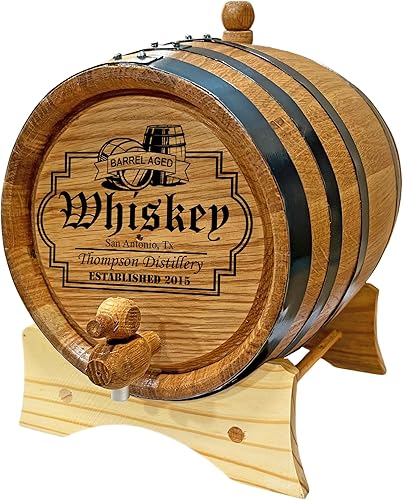 Barril de envejecimiento personalizado de alta calidad, diseño de bandera, barril de madera de roble personalizado, perfecto para whisky, bourbon,