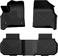 Husky Liners Weatherbeater Floor Mats for 2024-2026 Chevy Traverse, GMC Acadia & Buick Enclave - Custom Fit Front & 2nd Row Black 95321