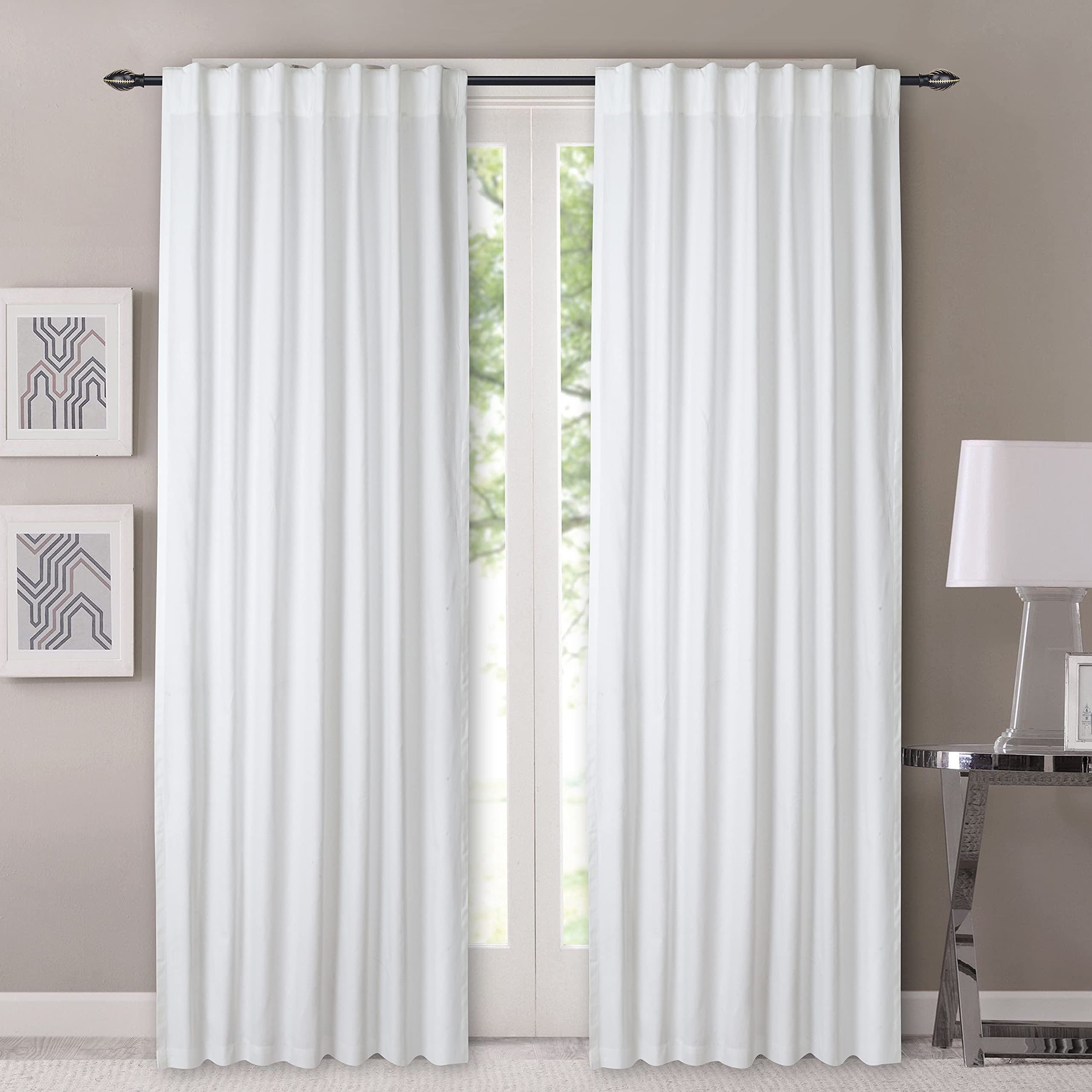 Buy Light & Pro Back Tab Cotton Curtains for Living Room Bedroom Window