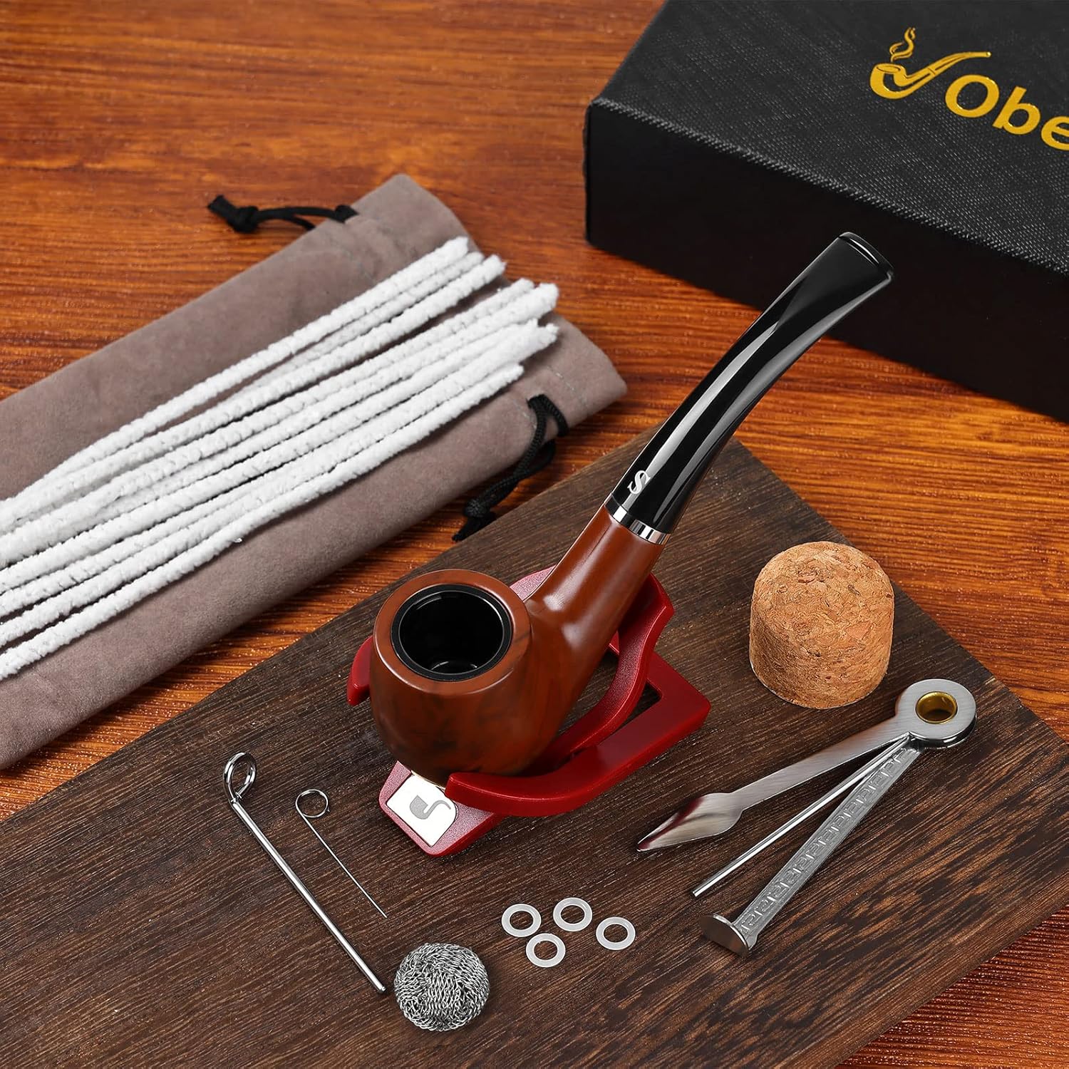 Buy Obetis Tobacco Pipe, Bent Smoking Pipe, Perfect Beginner Pipe Kit with Ultimate Beginner