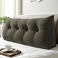 Vista 38 de WOWMAX Cabecero de Cama Multifuncional con Almohada Tapizada Doble, Cabecero para Dormitorio Individual XL, Portátil para Dormitorio Universitario