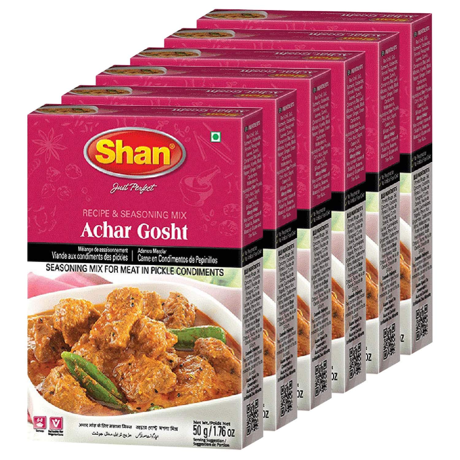 ShanAchar Gosht Masala, 6 X 50 g