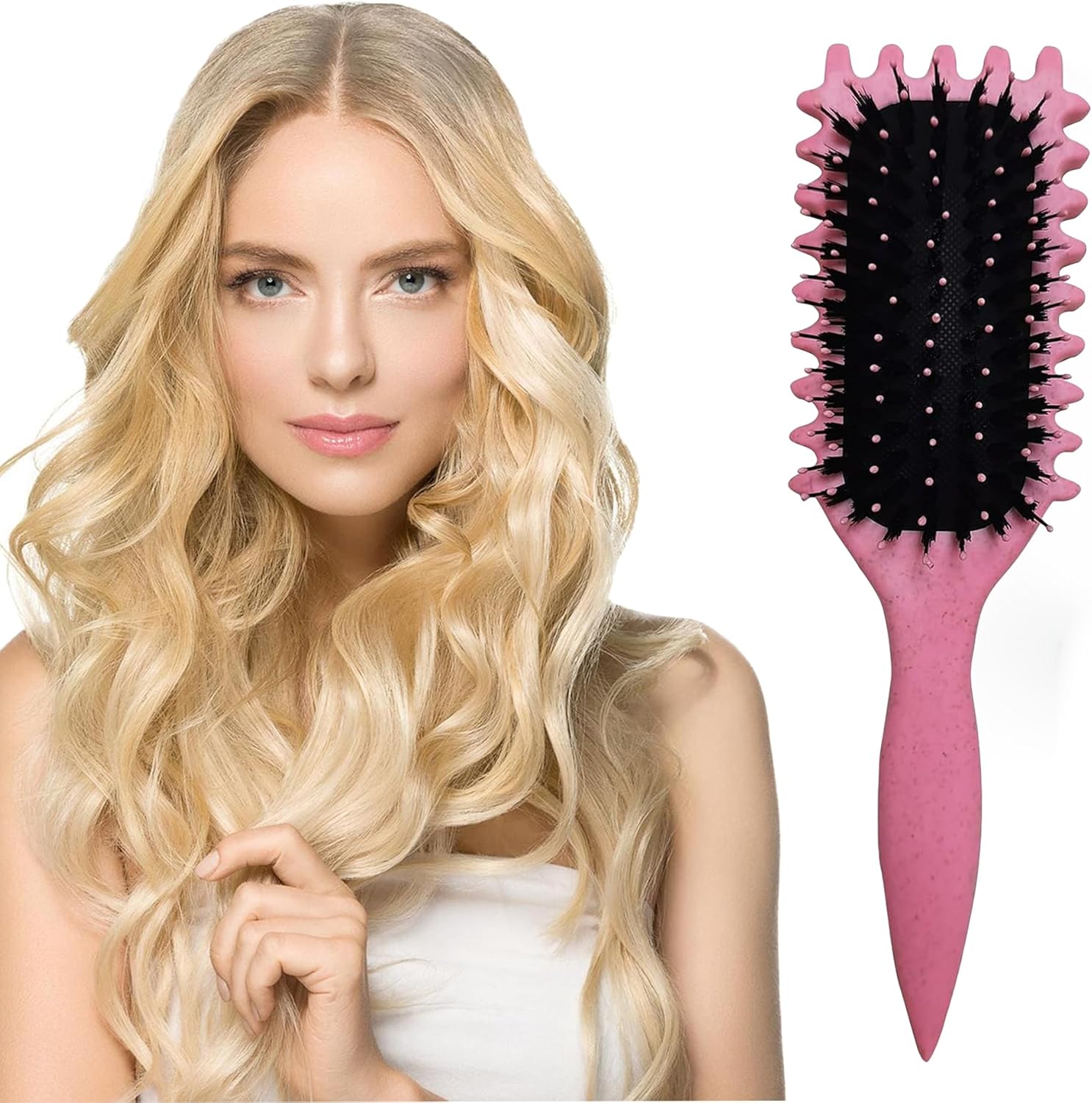 Brosse à cheveux bouclés pour homme et femme, brosse de définition des