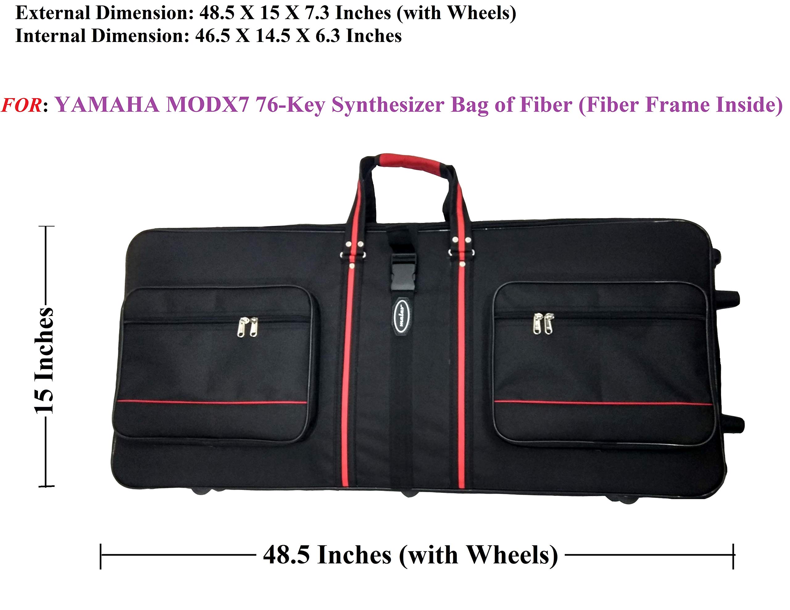 Malav YAMAHA MODX7 76-Key Synthesizer Case Bag of Hard Fiber Frame