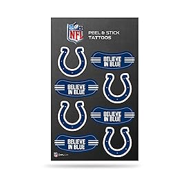 Rico Industries NFL Indianapolis Colts Peel and Stick Tattoos Small