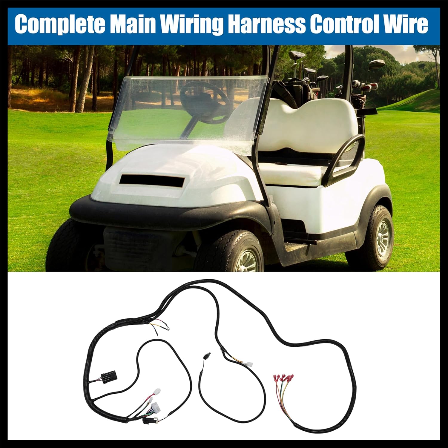 Complete Main Wiring Harness Control Wire for Golf Cart for EZGO TXT48 Freedom TXT 48V 2010-2022 Electronic Speed Control Harness W/Port Connector Replacement-