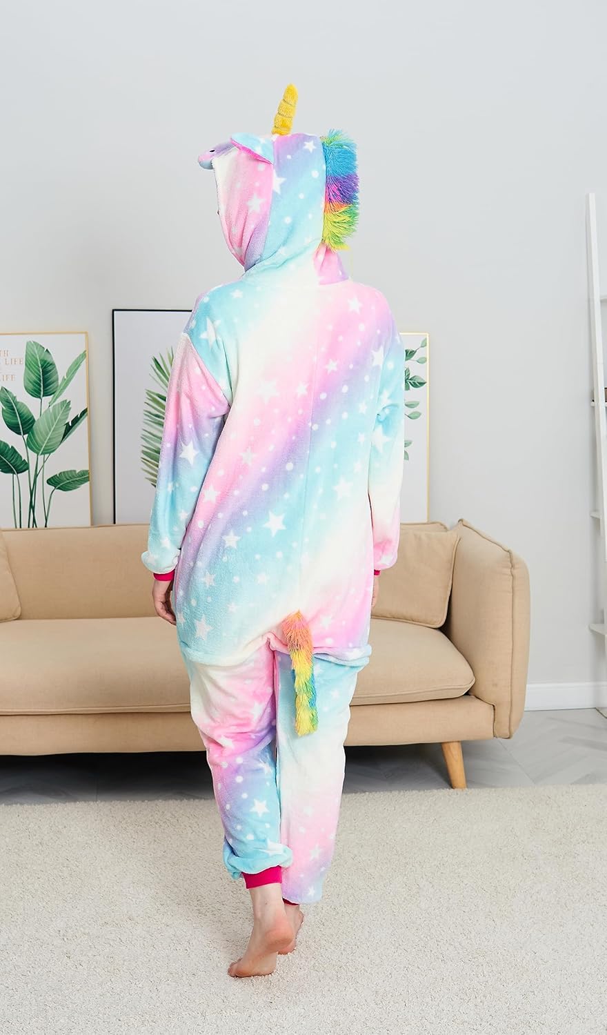 Adult Onesie Unicorn Pajamas for Women Adult Christmas Halloween Cosplay Costume Sleepwear - Image 4