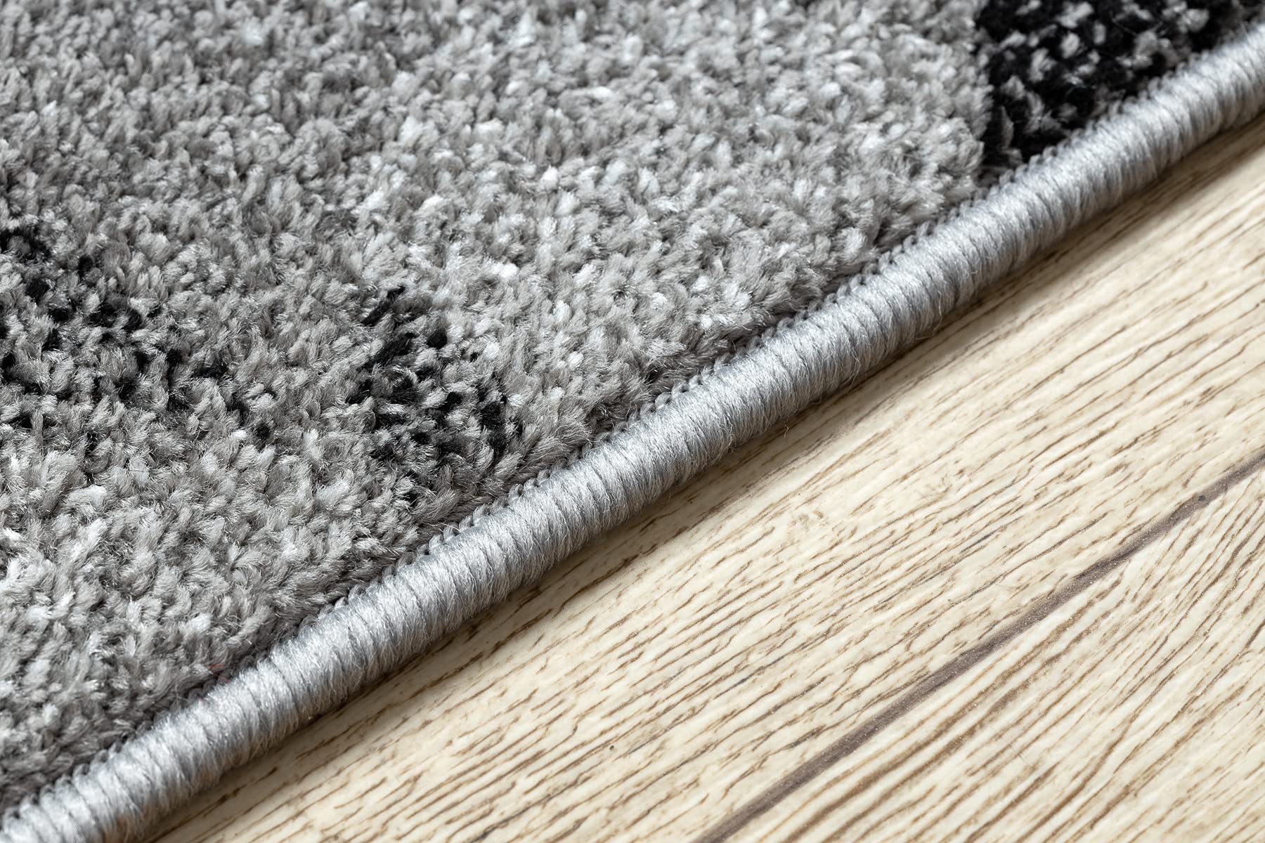 rugsx Läufer Silver PALANGA für Flur, Küche, grau 90x210 cm