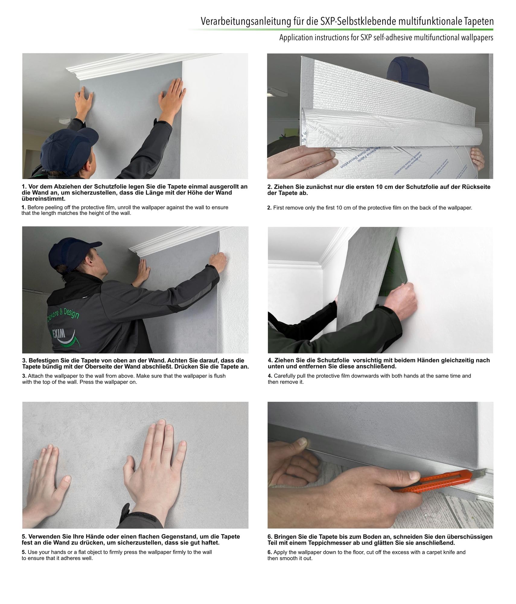 Aeovot Wandbehang met linnenstructuur, 3D, zelfklevend, warmte-isolatie, vochtwerend, waterdicht, rol voor slaapkamer, woonkamer, kantoor, decoratie, 50 cm x 10 m, blauw