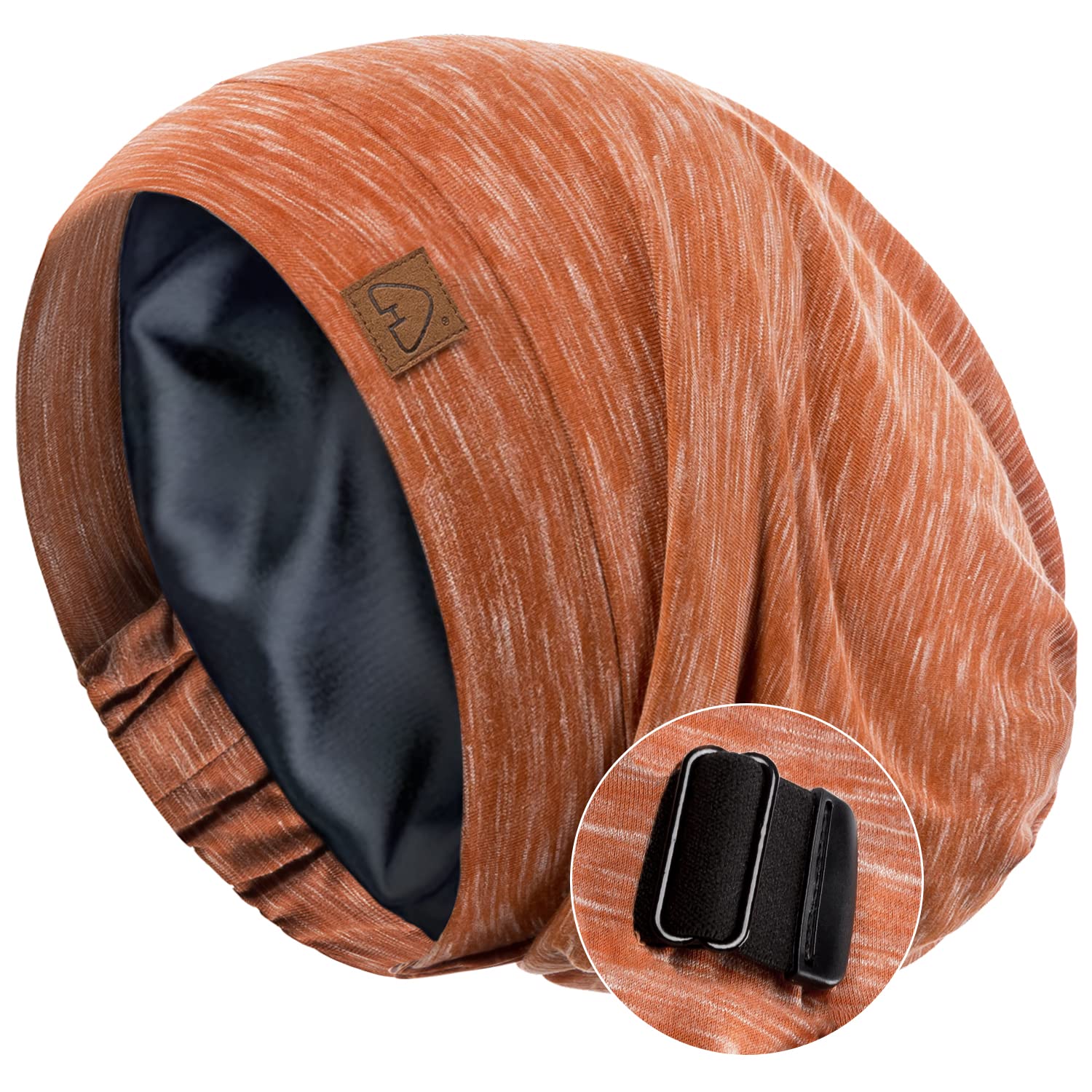 Hat Hut Silk Satin Sleep Cap Bonnet Hair Cover for Sleeping Silk Lined Beanie Hat for Natural Curly Hair Adjustable Night Cap