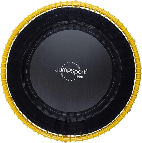 Miniatura 14 de JumpSport 350 PRO - Trampolín de fitness resistente para interiores, 39 pulgadas, 36 cordones elásticos EnduroLast de alta calidad, rebote