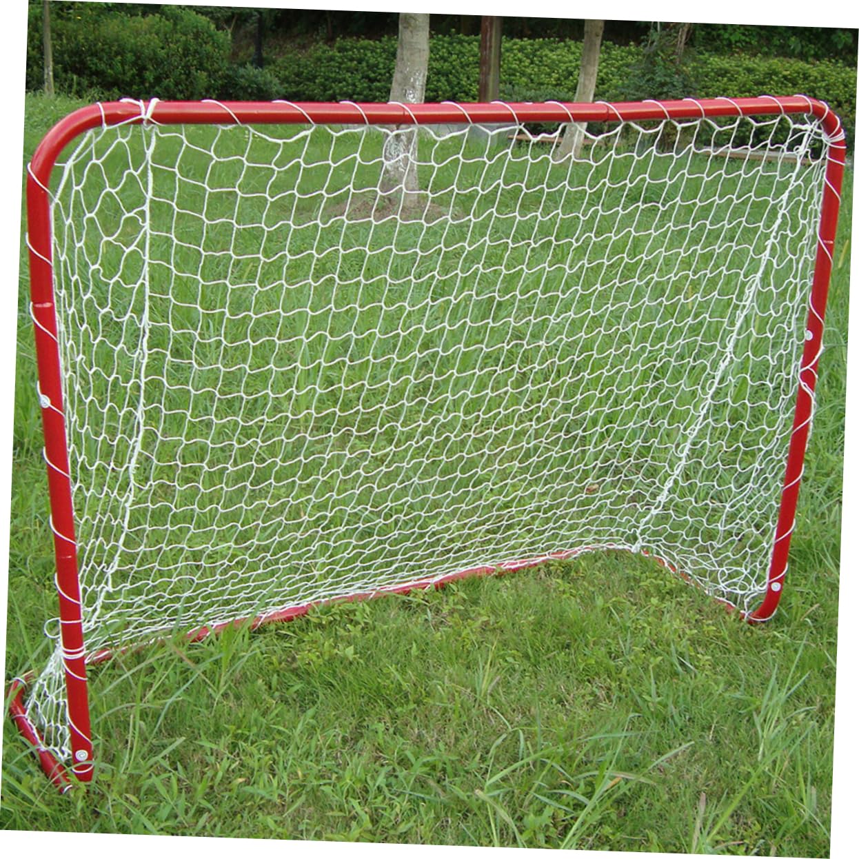 HANABASS Persons Soccer Goal Net Outdoor Replacement Sports Training Net White for Backyard Practice and Durable and Lightweight Design