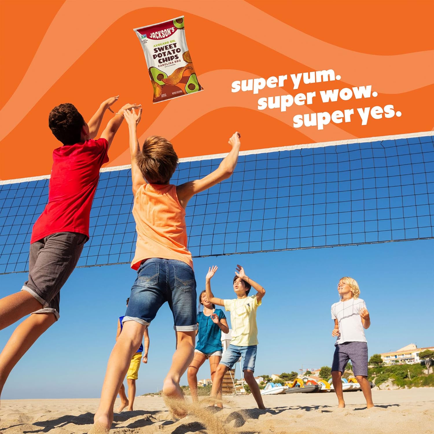 Jackson’s Sweet Potato Carolina BBQ Kettle Chips made with Premium Avocado Oil (5 oz, Pack of 12) - Allergen-friendly, Gluten Free, Peanut Free, Vegan, Paleo Friendly - Shark Tank Product