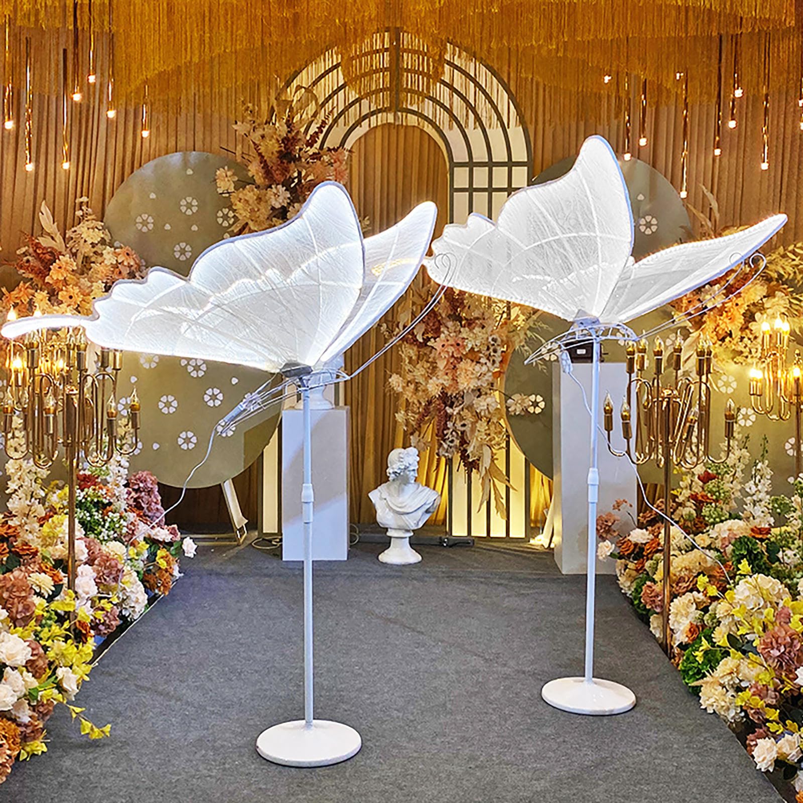 2Pcs LED Butterfly Floor Lamp, Creative Standing Light for Wedding Party Decoration