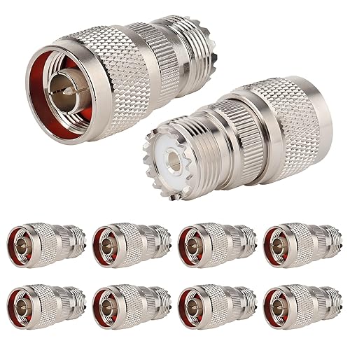 Miniatura 7 de XRDS -RF Adaptador N macho a UHF hembra conector N a PL-259 SO-239 coaxial RF conectores de cable coaxial paquete de 2 (no para TV)