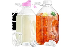 1/2 Gallon Heavy Duty Glass Bottles with REUSABLE Airtight Screw Lid