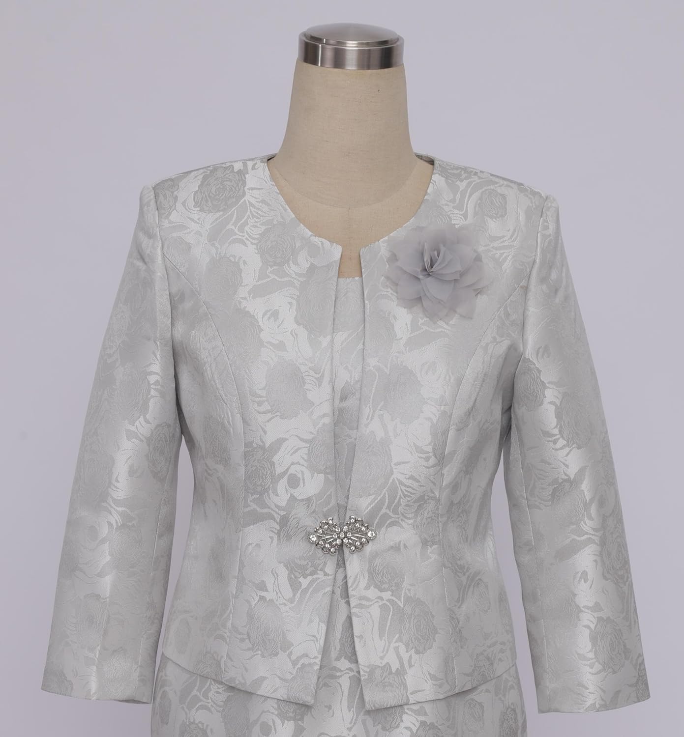 Women's Dressy Church Suits Church Dress with Jacket for Women Set Plus Size Formal Attire Floral Jacquard Elegance Outfits