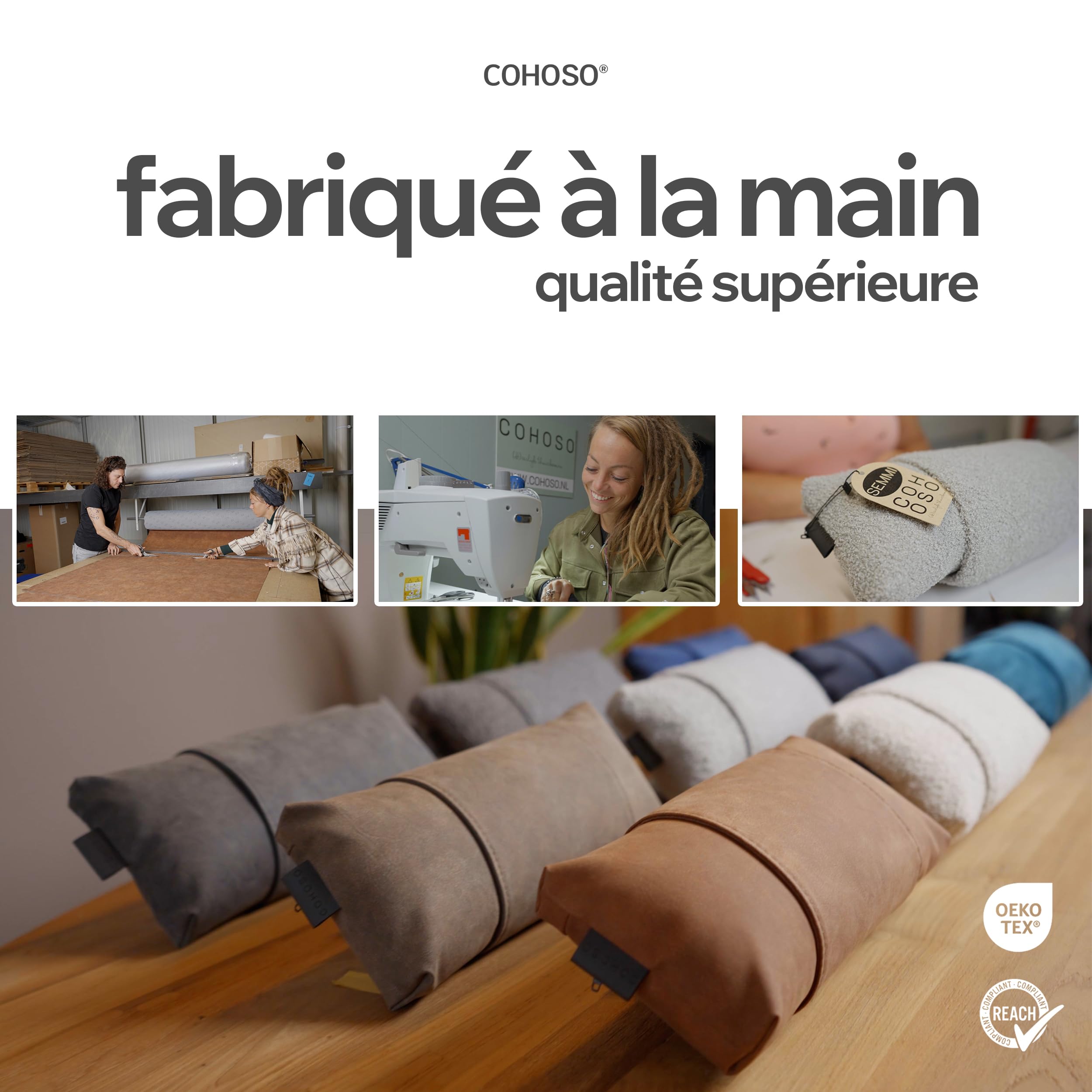 Coussin de nuque orthopédique de qualité supérieure pour fauteuil, canapé et fauteuil de lecture pour canapé et fauteuil de télévision - Coussin de dossier - Coussin intérieur PTMD (SEMMI gris clair))