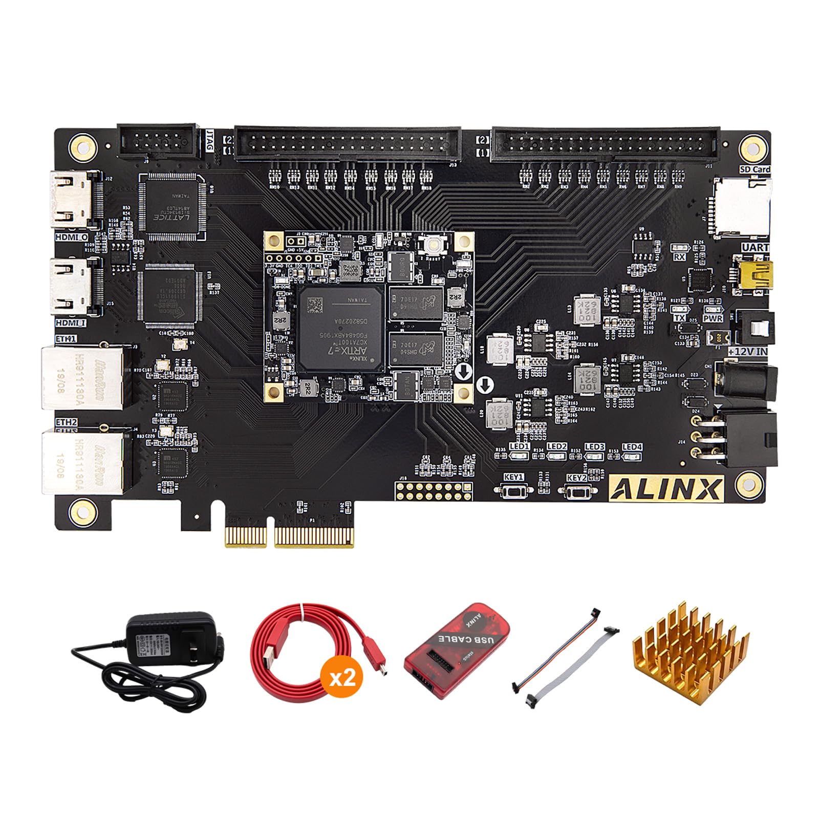 ALINX AX7103: Artix-7 XC7A100T FPGA Development Board with 8GB