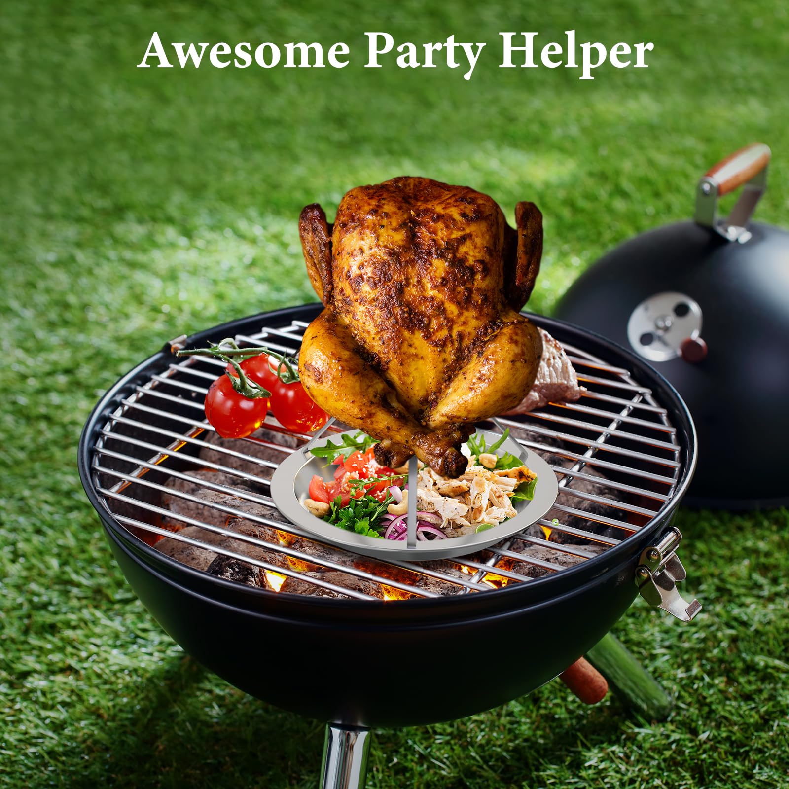 Big Green Egg Accessories Stainless Steel V-Rack For Turkey