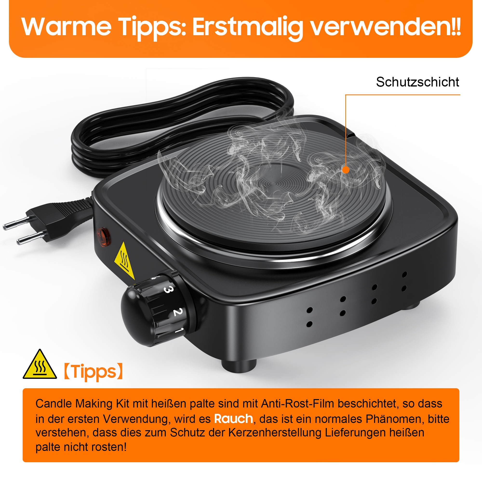 Aottom Kerzen Selber Machen Set, DIY Kerzenherstellung Zubehör Kit, 9