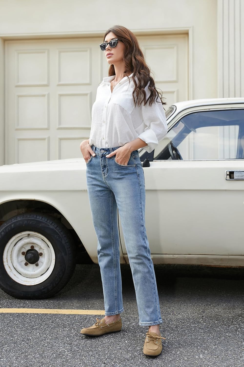 Loafers for Women Slip On Flats Boat Shoes Business Casual Work Comfortable Bow Lace Loafer Dressy Office - Image 5