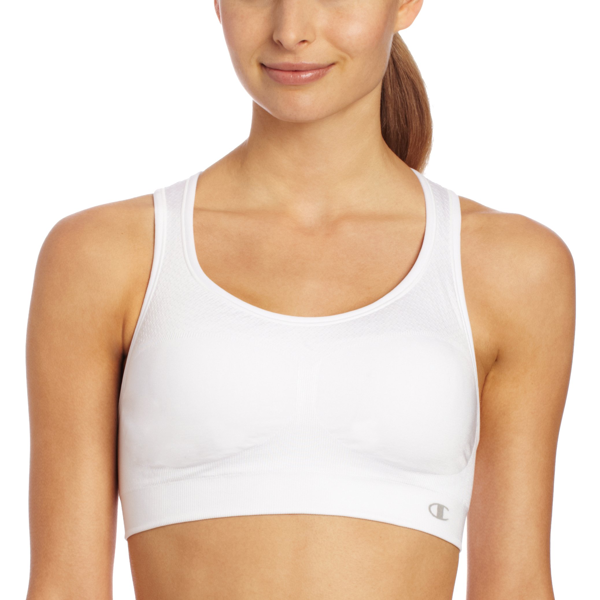 Champion Women's Dazzle Sports Bra, White, Large