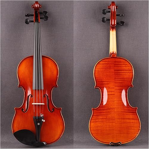 Violín de tamaño completo 44, 34, 12, 14, violín de llama antiguo hecho a mano para niños y adultos (color 34)