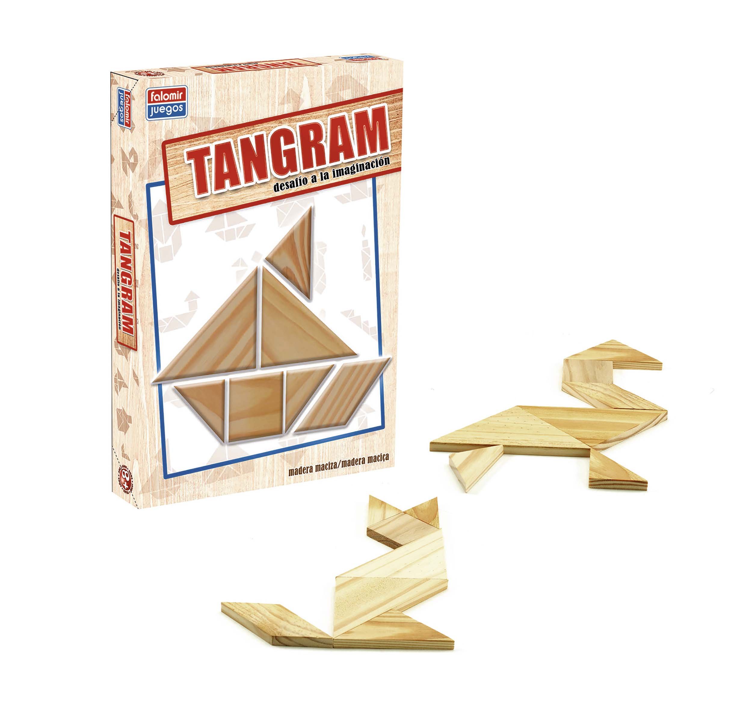 Falomir- Tangram Juego de Mesa Educativo, Multicolor (646484), a partir de 8 años