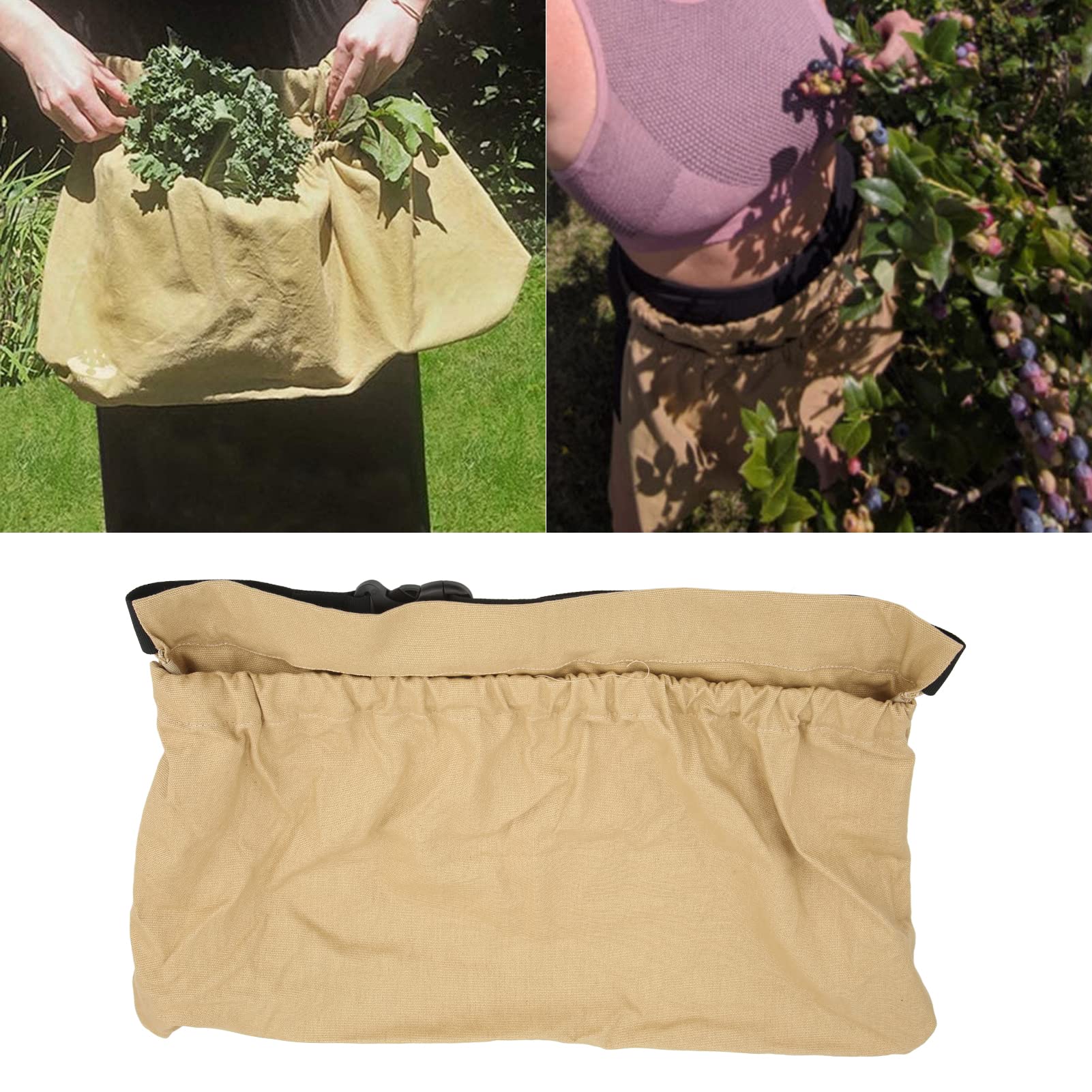 Socobeta Delantal de Recolección de Frutas, Bolsa de Recolección de Frutas de Jardín, Delantal de Recolección de Jardín de Oxford para Frutas, Cítricos Y Verduras(Caqui),Almacenaje de Camping