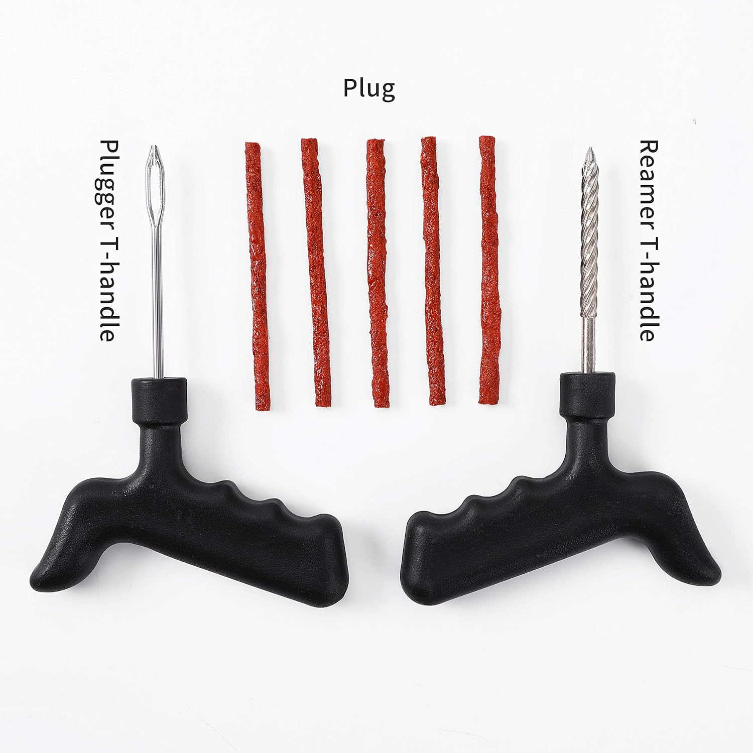 Vakert Tire Repair Kit Tool T-Handle String Rubber Plugs for Cars Trucks Motorcycles : Automotive