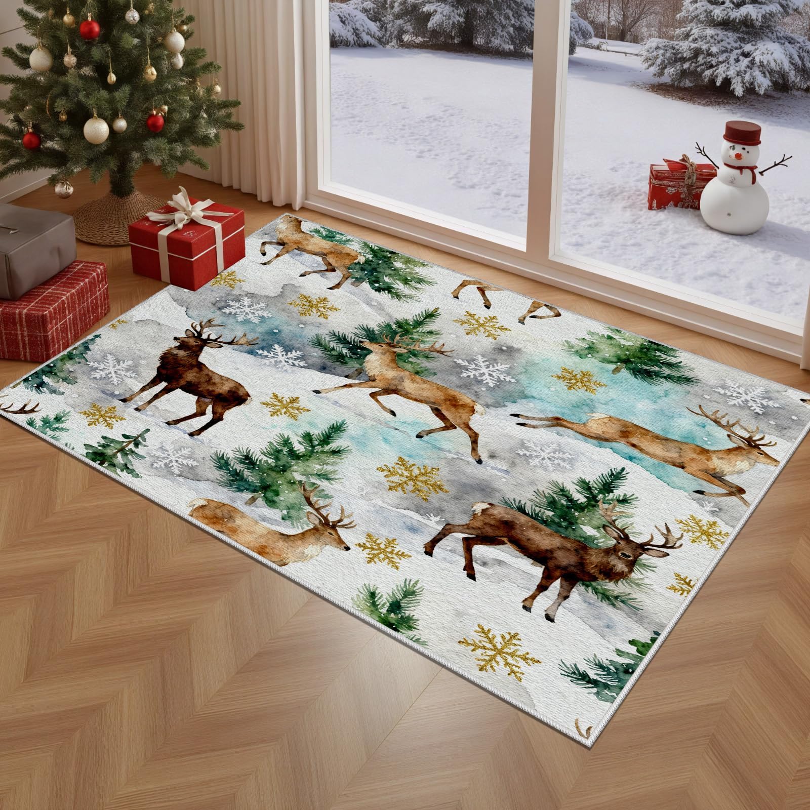 Tapis antidérapant lavable de 90 x 180 cm pour entrée et couloir propre