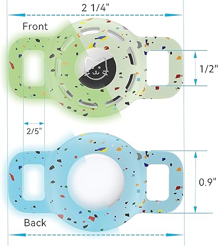 Miniatura 2 de Soporte para collar de gato Airtag para Apple Air Tag de 12 pulgada, soporte para collar de perro Airtag pequeño, paquete de 2 soportes para collar