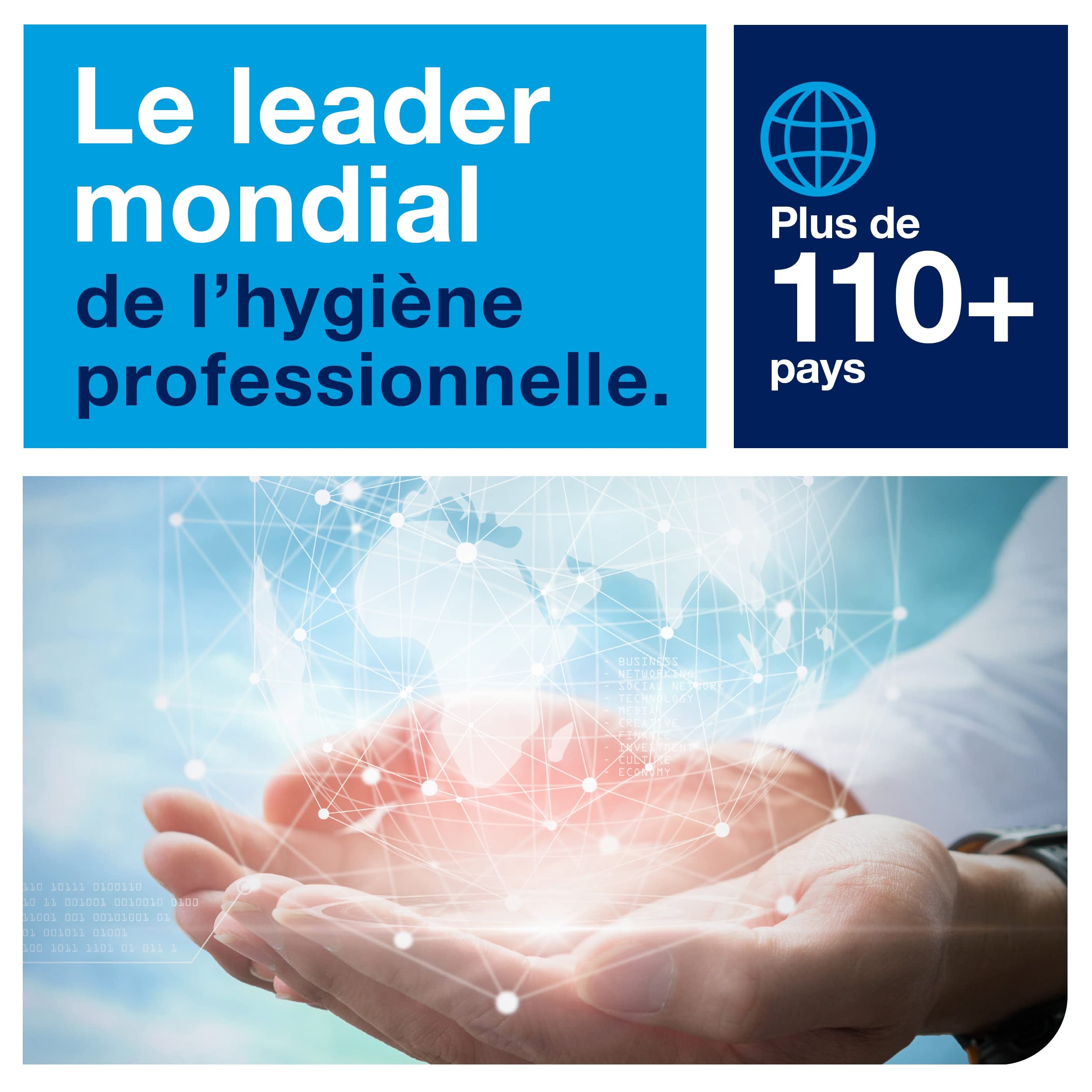 Tork Distributeur murale de soins pour la peau deDistributeur murale avec capteur Intuition™ en acier inoxydable S4, distribution sans contact pour Savon Mousse, gamme Image, 460009