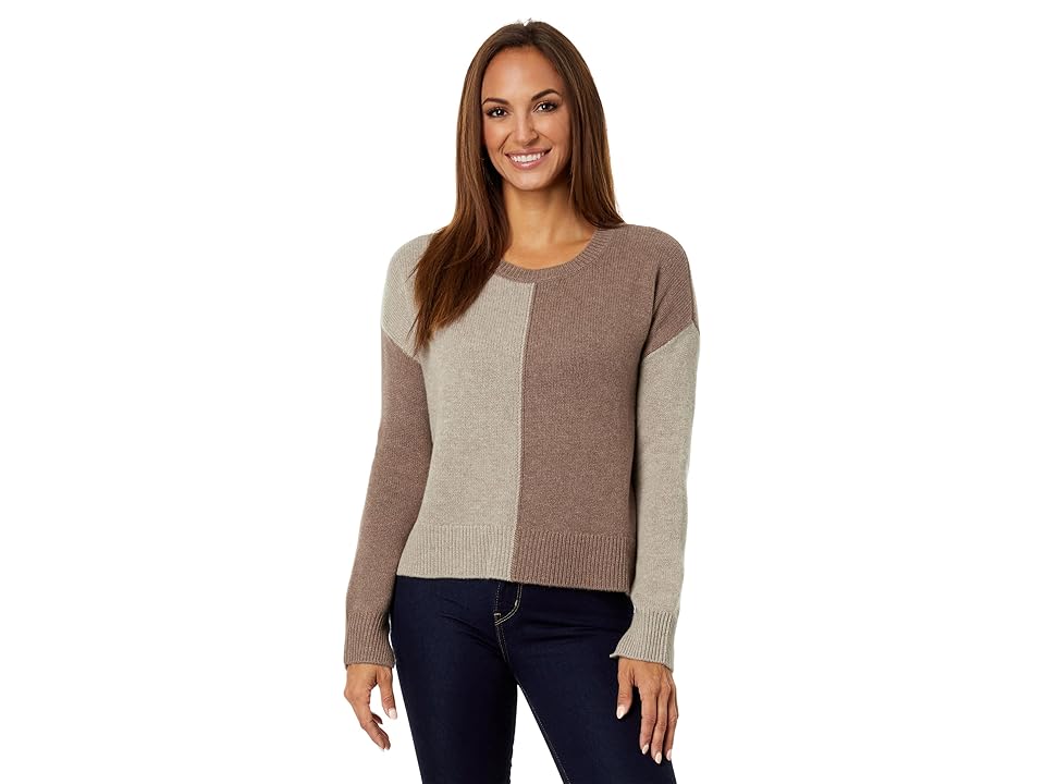 Splendid Amy Color-Block Sweater (Toast/Oat) Women's Sweater