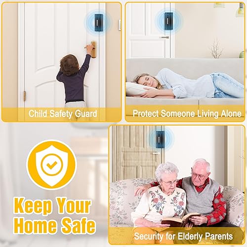 Miniatura 6 de Paquete de 2 cerraduras de seguridad para puertas de seguridad para el hogar, cerraduras de refuerzo de puerta de metal a prueba de niños, 3