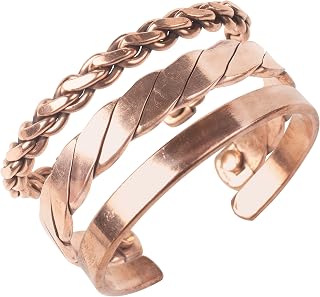 HindCraft Copper Adjustable Bangle Bracelets Kada For Men And Women Copper Jewelry Unisex Yoga Jewelry Spiritual Gorgeous ... Price In India