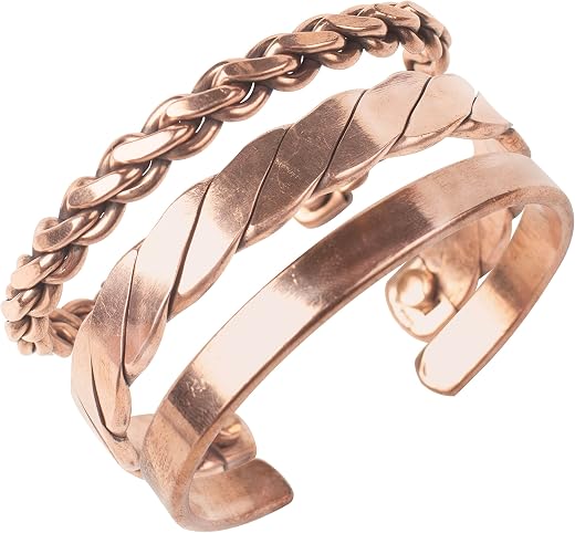 HindCraft Copper Adjustable Bangle Bracelets Kada For Men And Women Copper Jewelry Unisex Yoga Jewelry Spiritual Gorgeous ...