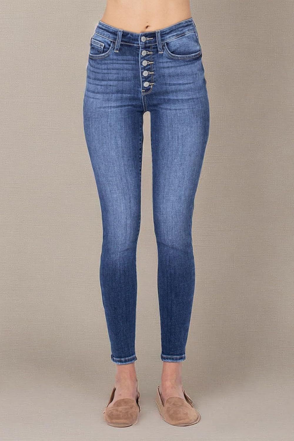 Judy Blue Women's High-Rise 5-Button Fly Skinny Jeans 82319 (Medium Blue, 20 Plus) - Image 8